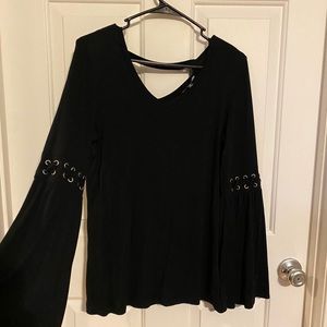 belled long sleeve blouse